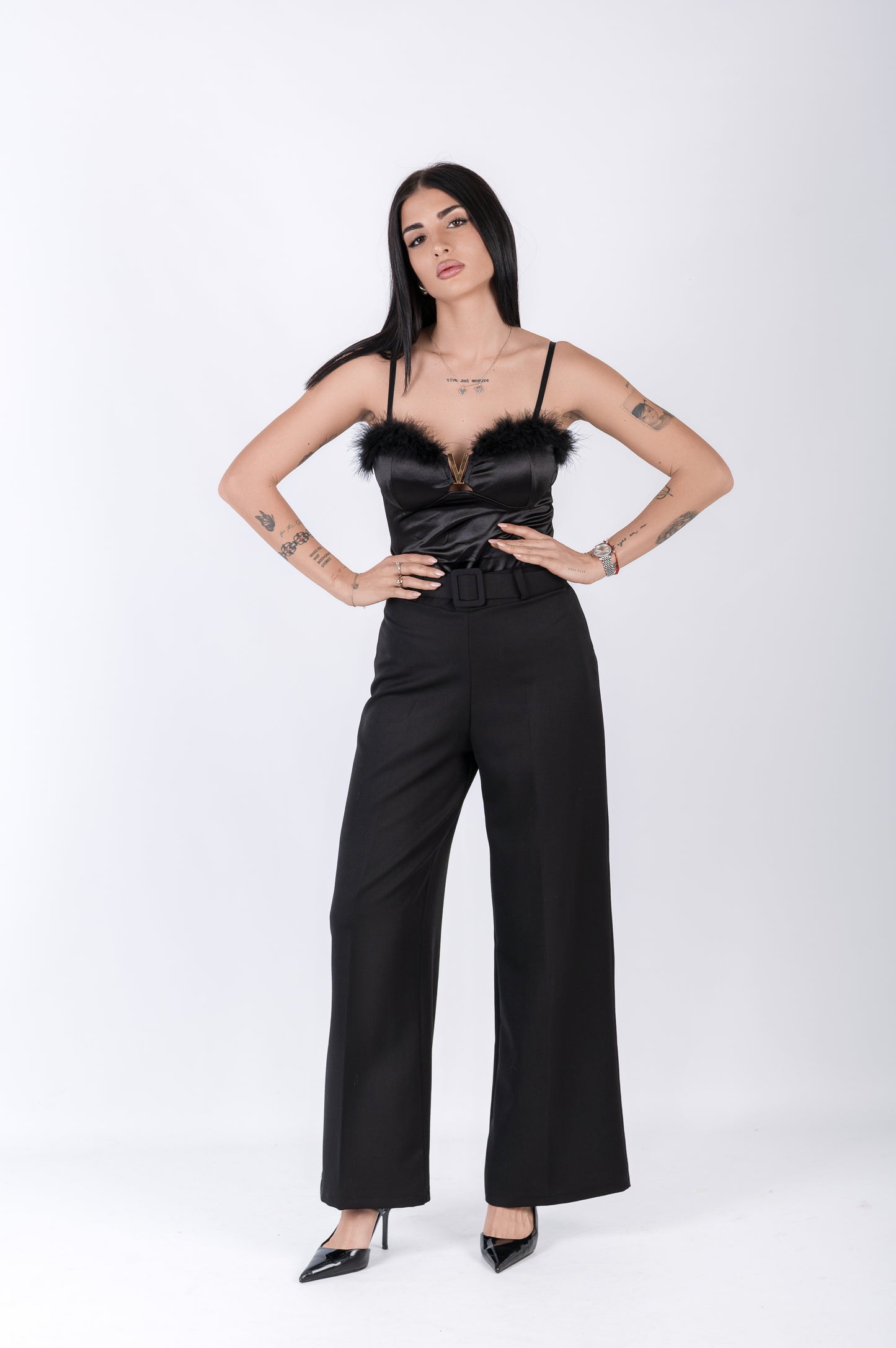 Body con Piume - Body Donna Glamour e Sensuale